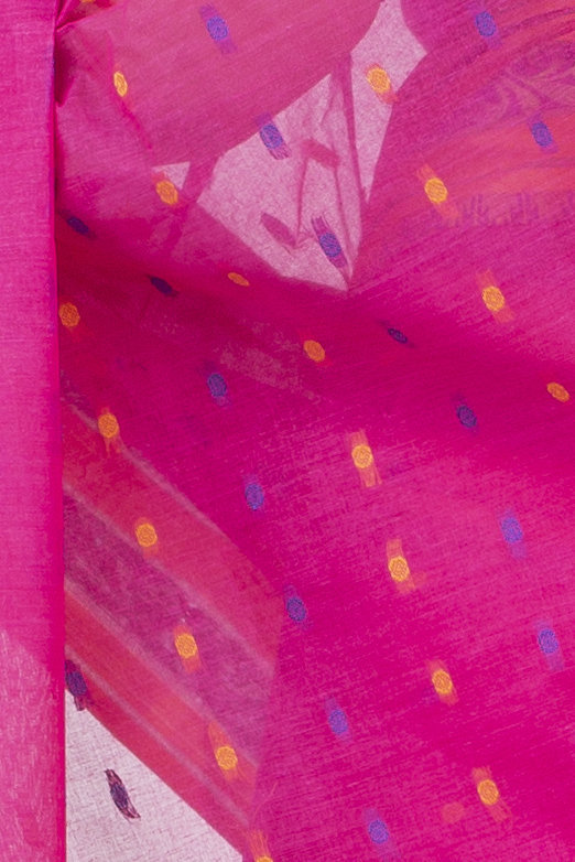 Beige Pure Cotton Alpona Tant Saree (194)